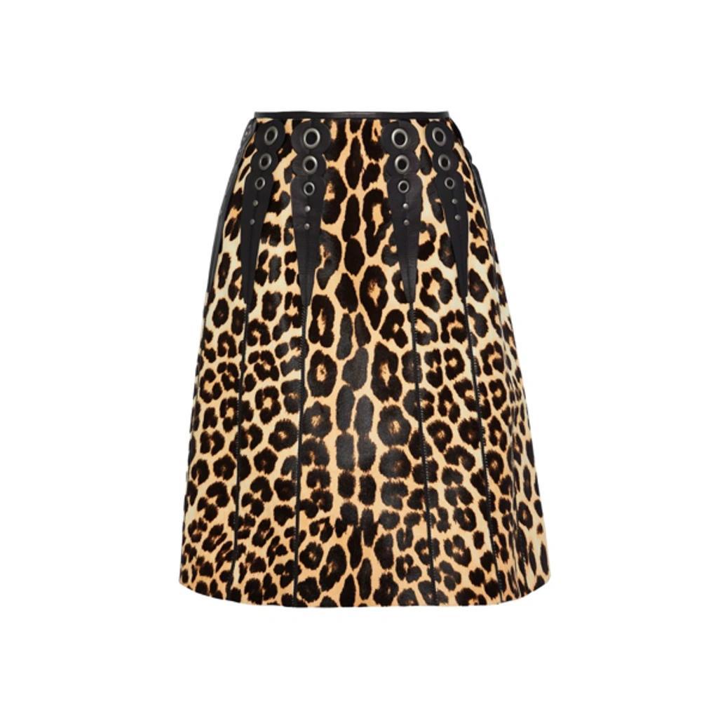 BOTTEGA VENETA Leopard Print Calf Hair Pumps In Brown Product Image