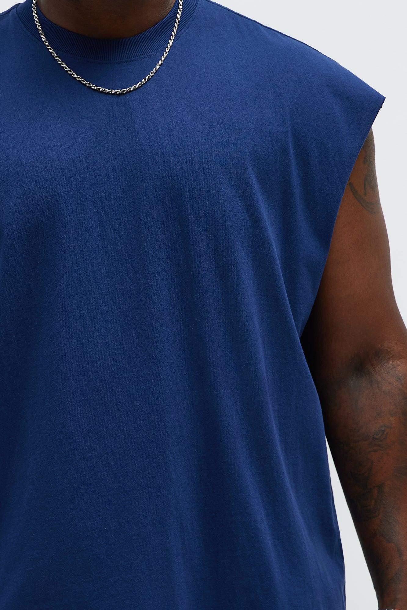 Relaxed Heavyweight Muscle Tee - Navy Product Image