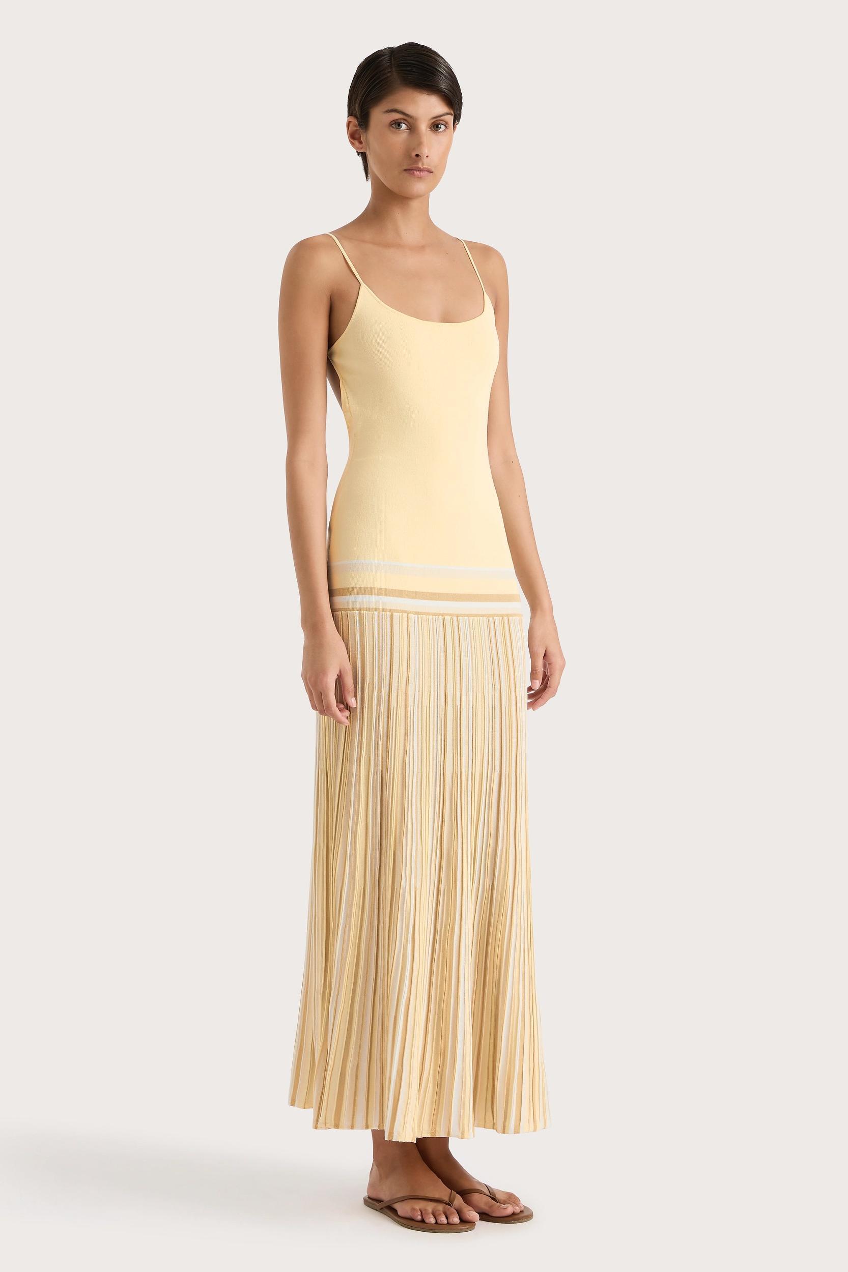 Citara Maxi Dress Butter Stripe Product Image