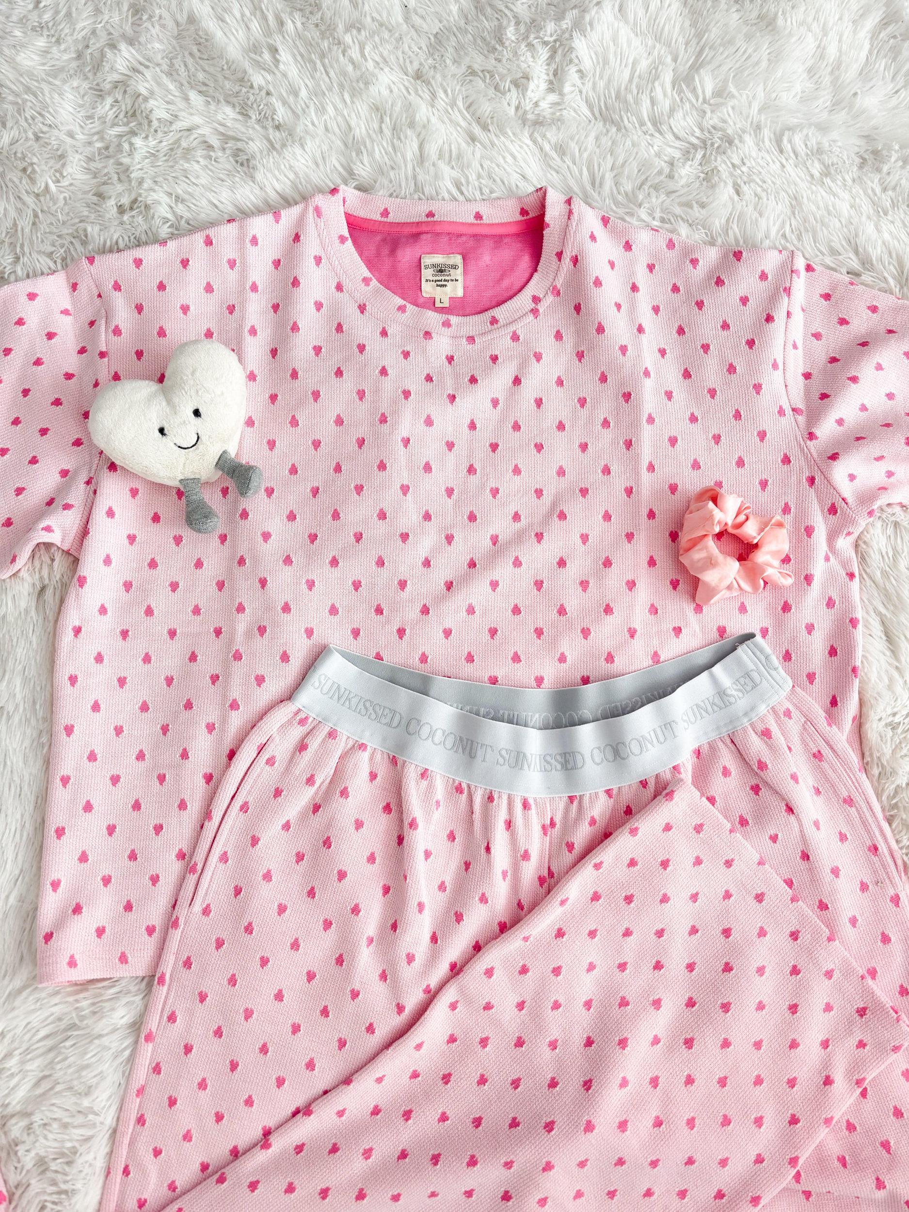 Heart Pajama Shorts Product Image