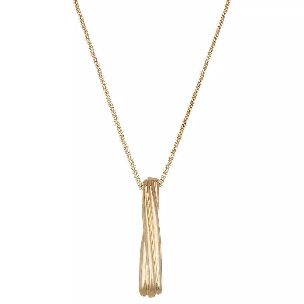 Napier Gold Tone Gold Rings Pendant Necklace, Women's Product Image