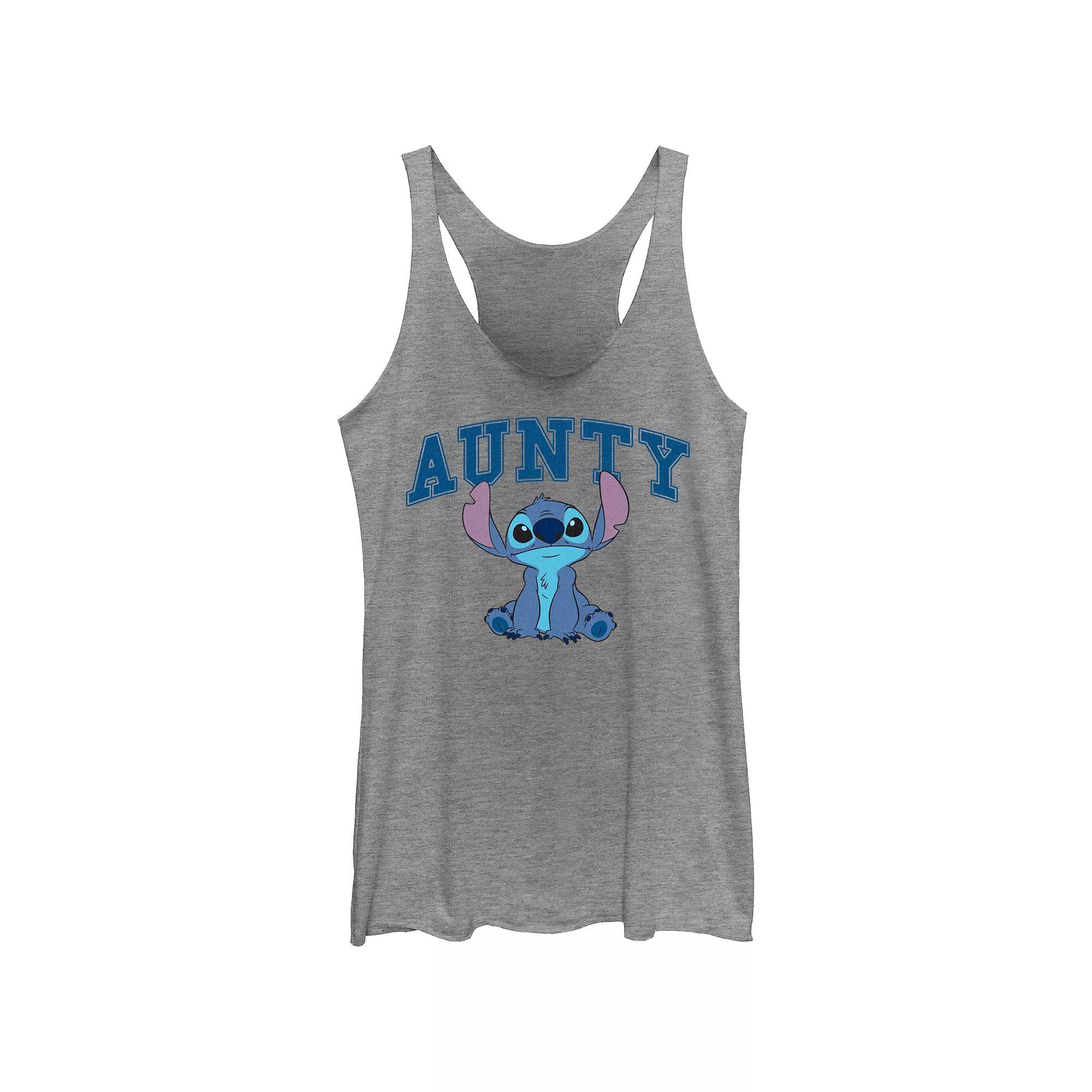 Disney's Lilo & Stitch Aunty Juniors' Racerback Tank Top, Women's, Size: XL, Gray Grey Product Image