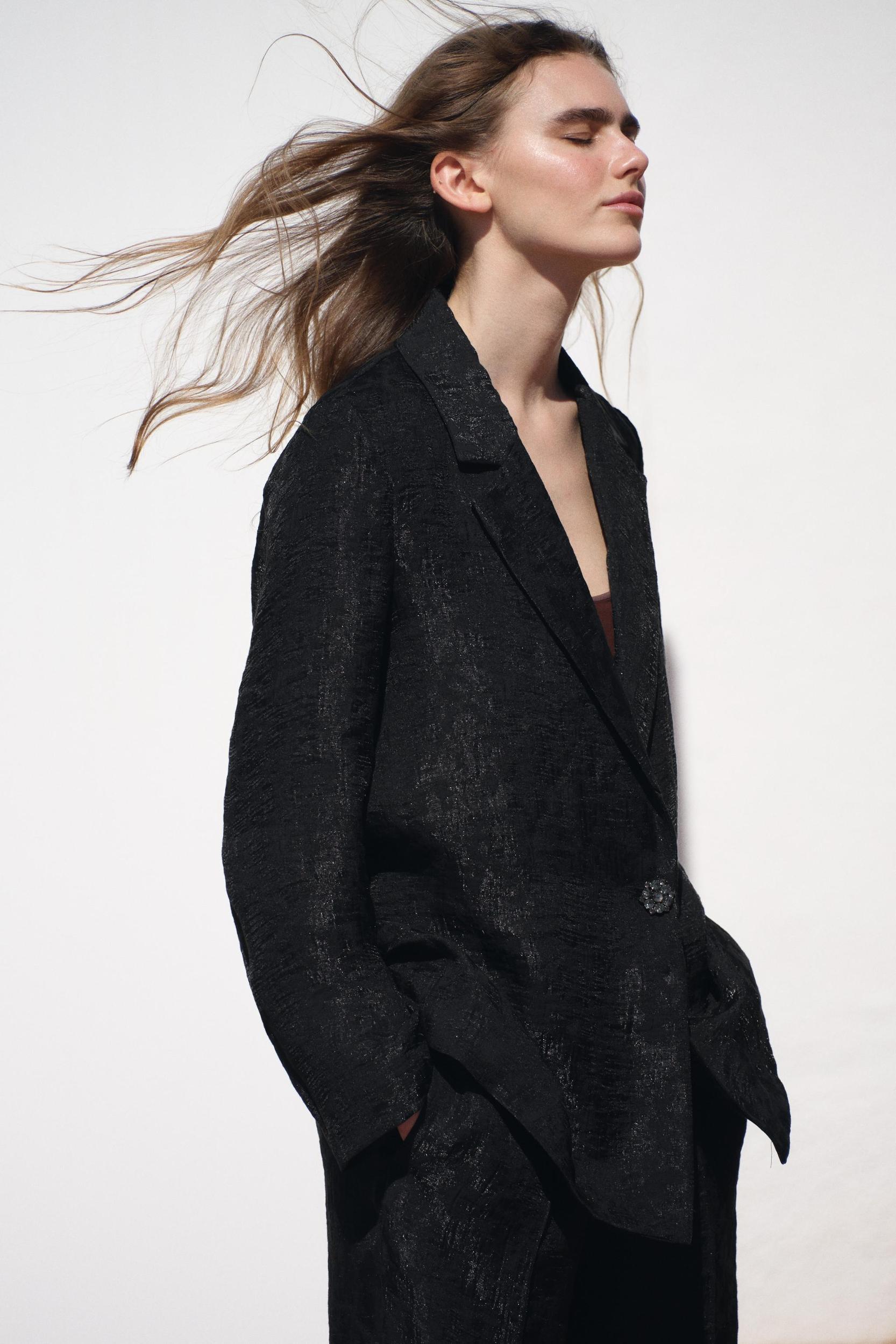 WRINKLED ORGANZA BLAZER Product Image