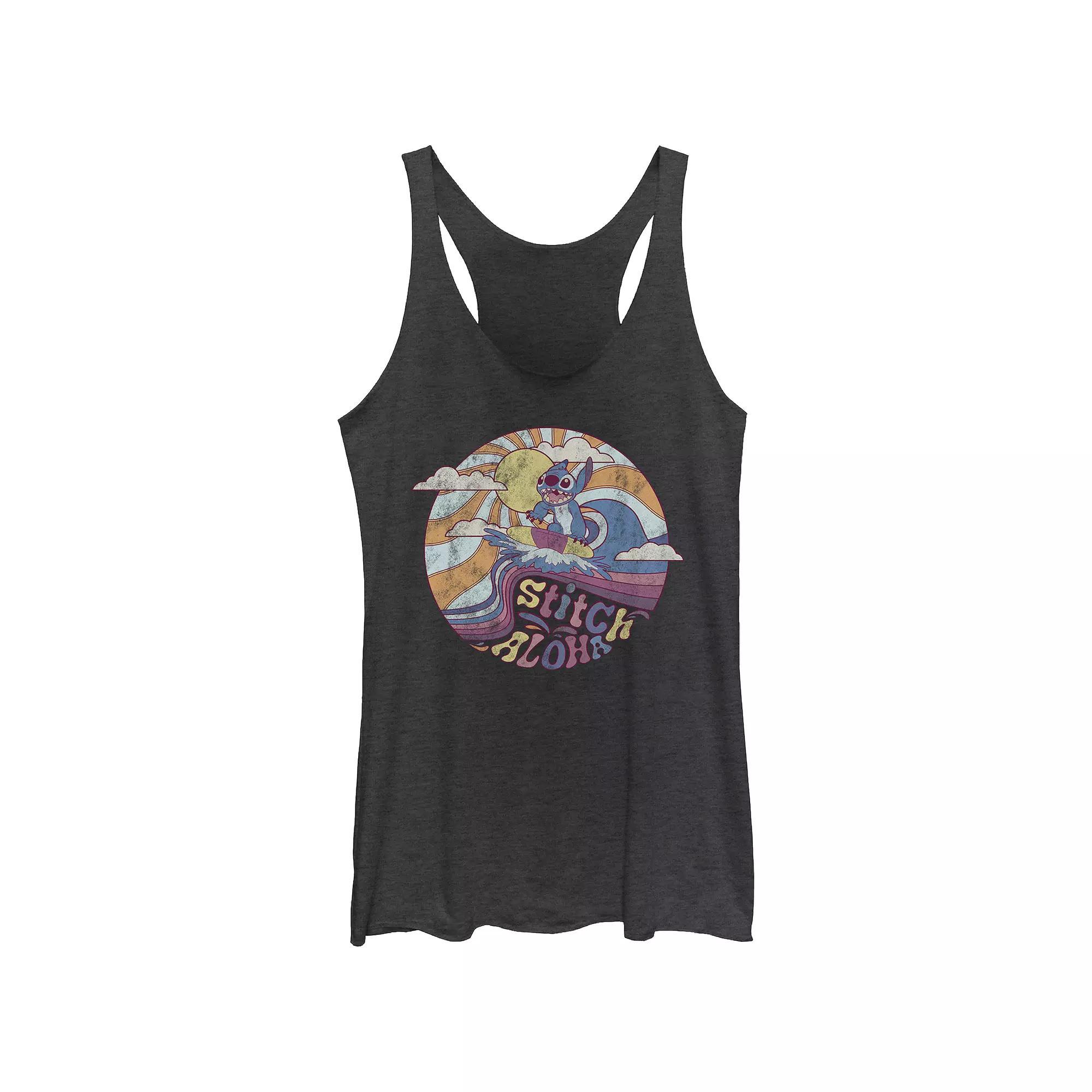 Juniors' Hugs And Kisses Tri-Blend Racerback Graphic Tank Top, Girl's, Size: Small, Pink Grey Product Image