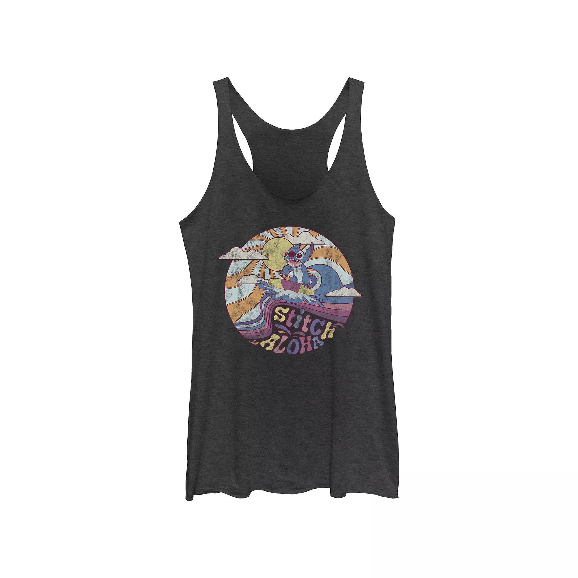 Juniors' Hugs And Kisses Tri-Blend Racerback Graphic Tank Top, Girl's, Size: Small, Pink Grey Product Image
