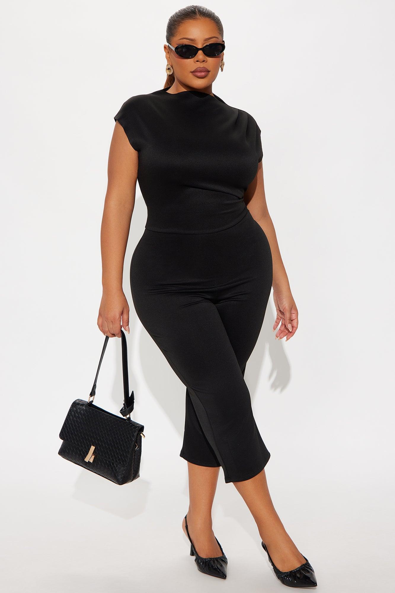 Bad Intentions Capri Jumpsuit - Black Product Image