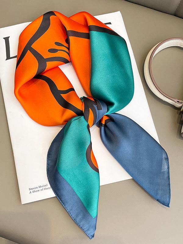 Square Floral Printed Scarfs&Hats Product Image