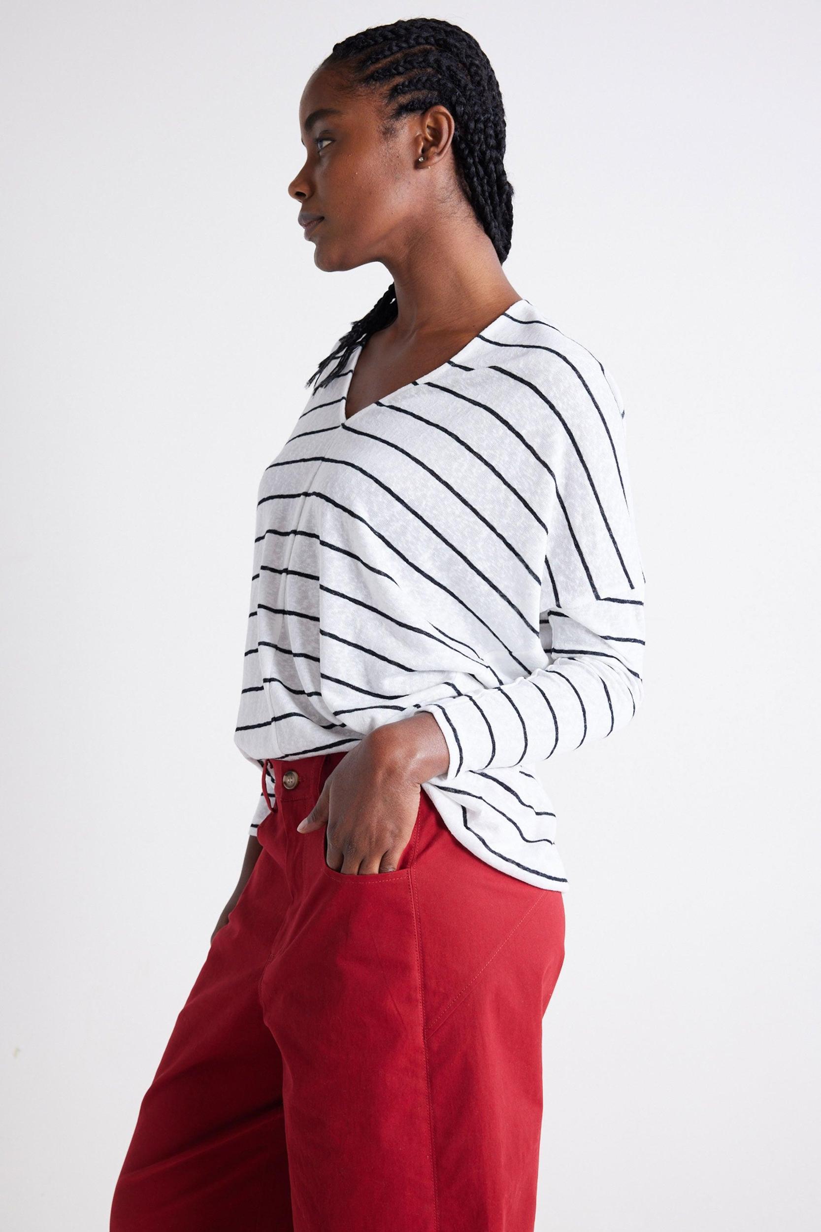 The Striped Dolman Long Sleeve Top Product Image