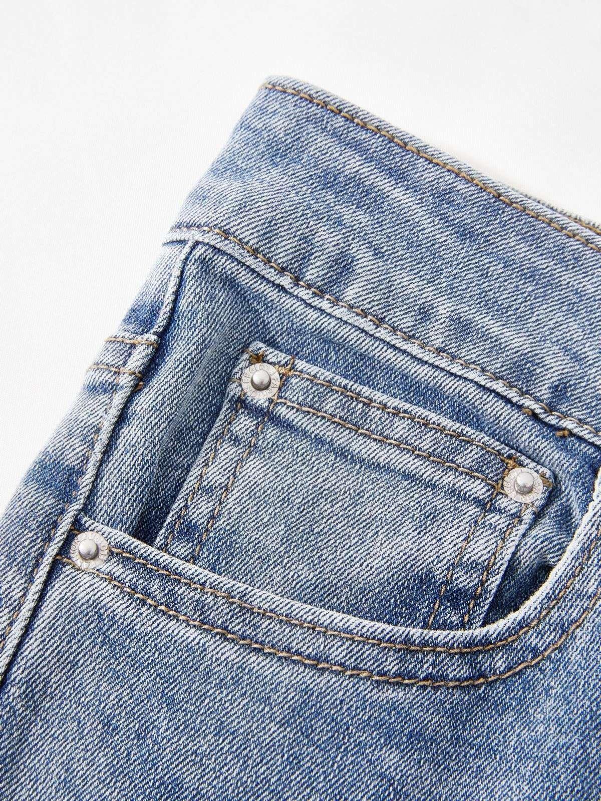 Mid Waist Washed Boyfriend Jeans Product Image