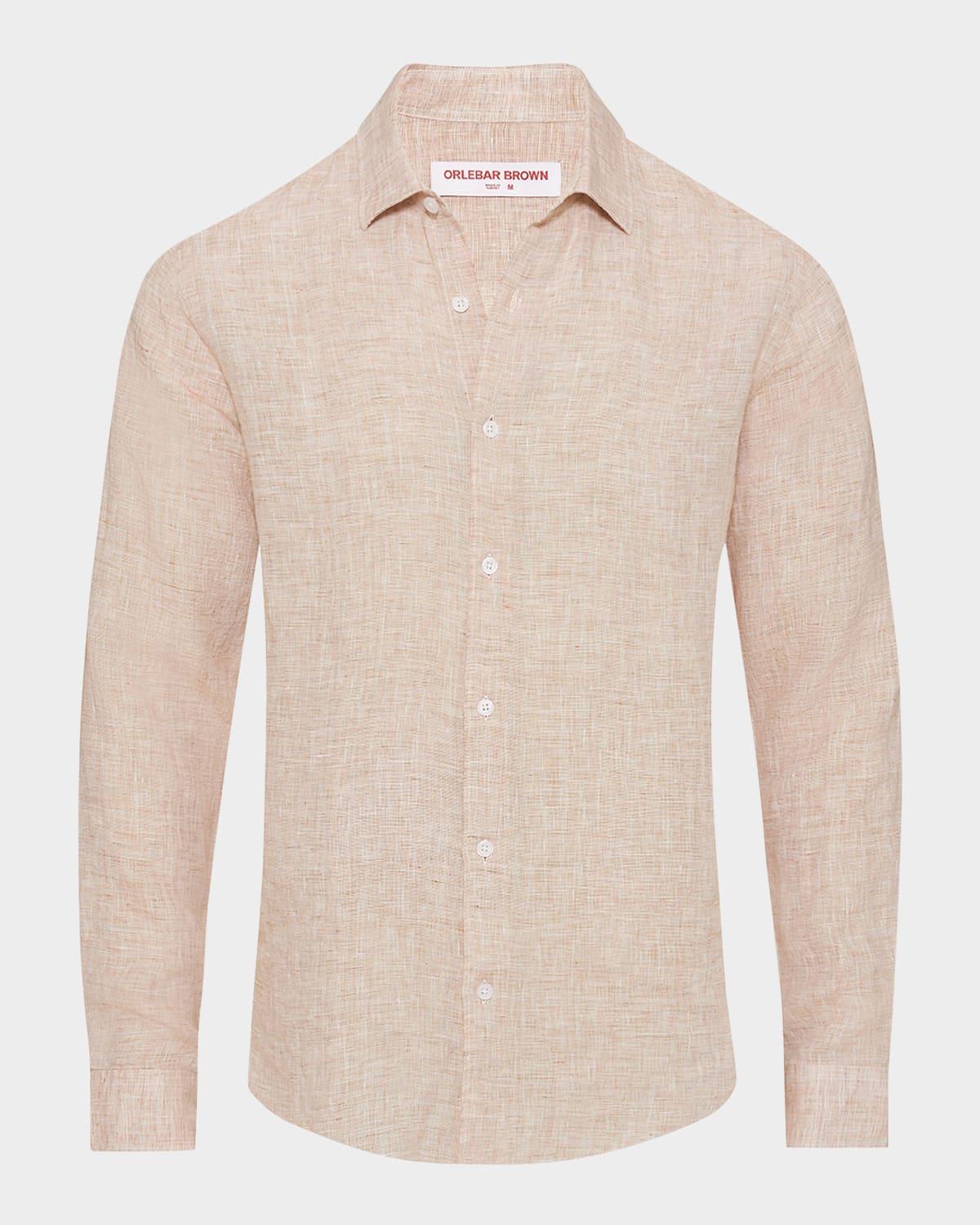 Mens Giles Long-Sleeve Linen Sport Shirt Product Image