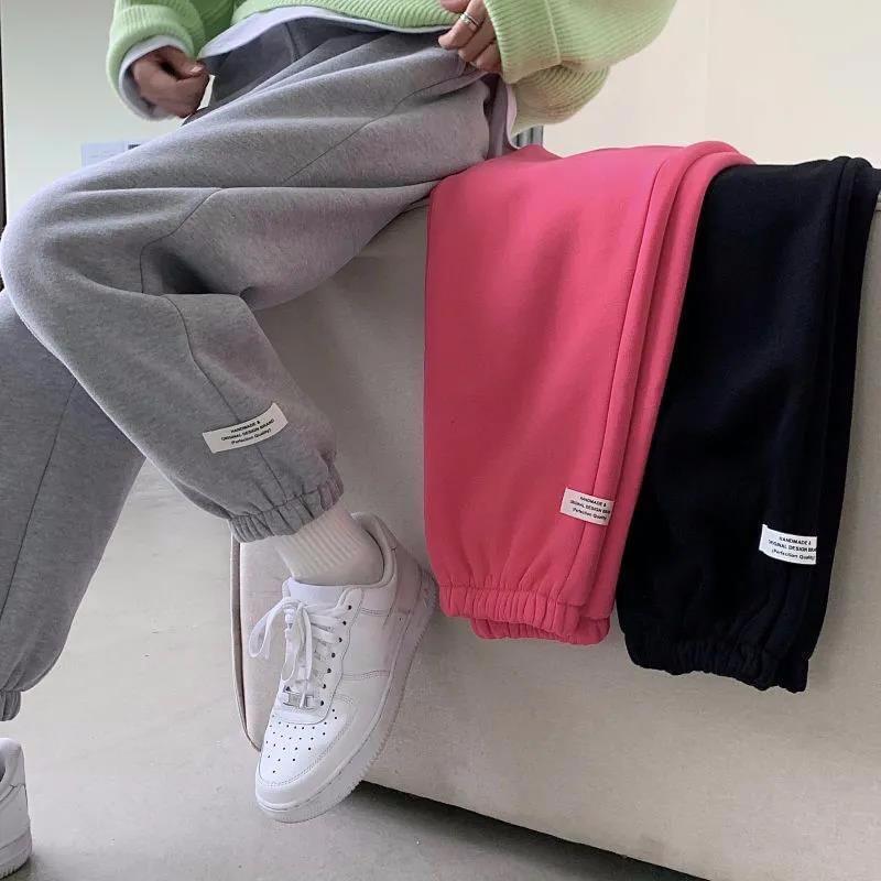 Mid Rise Plain Harem Sweatpants Product Image
