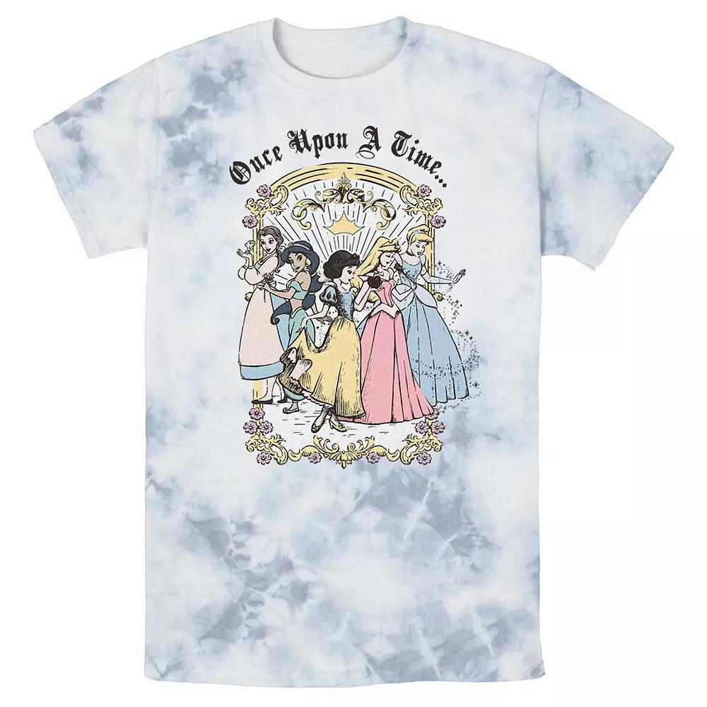 Men's Disney Princess Once Upon A Time Vintage Cartoon Bomabrd Wash Tee, Boy's, Size: Small, White Blue Product Image