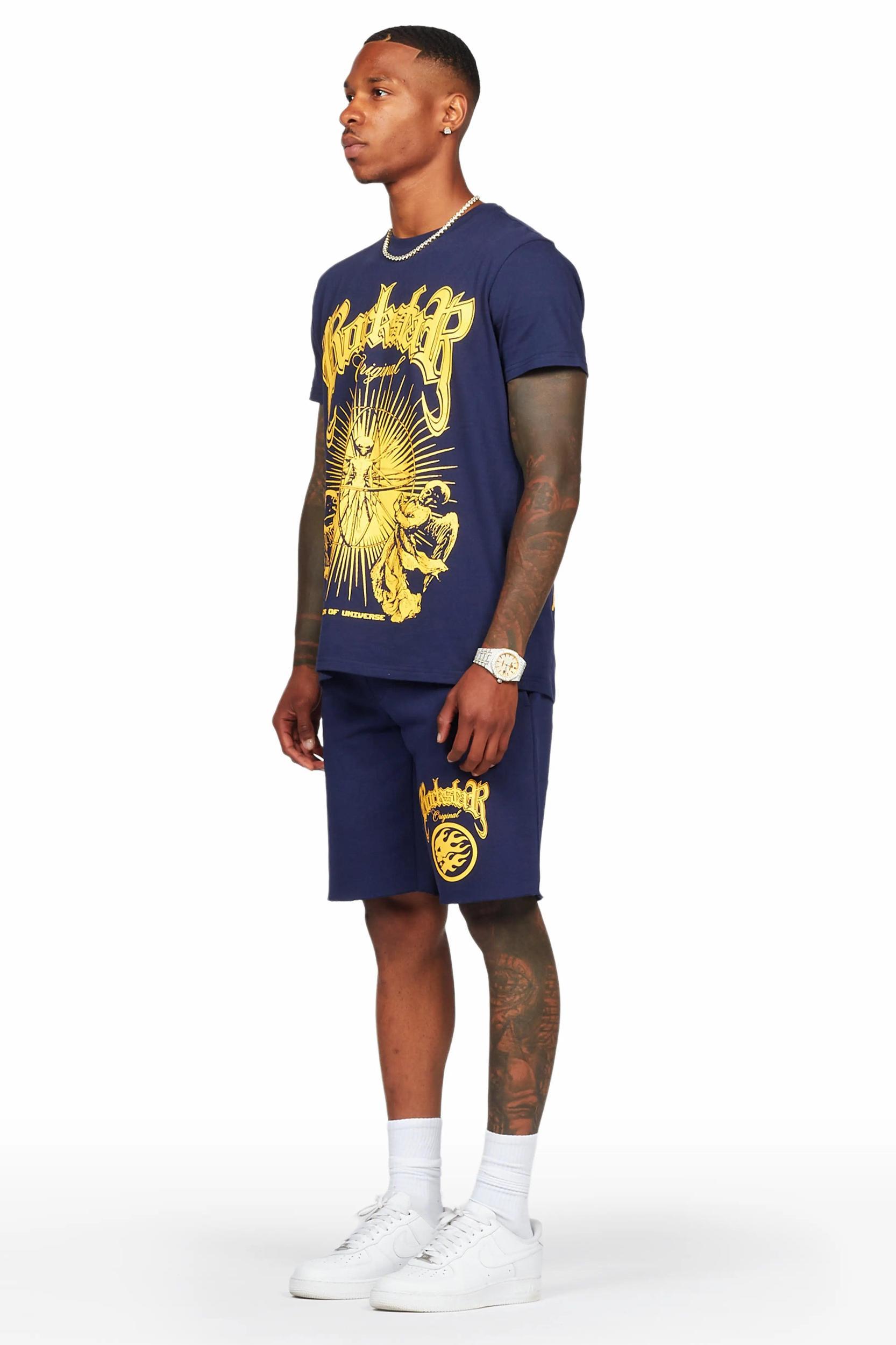 Yarden Navy T-Shirt/Short Set Male Product Image