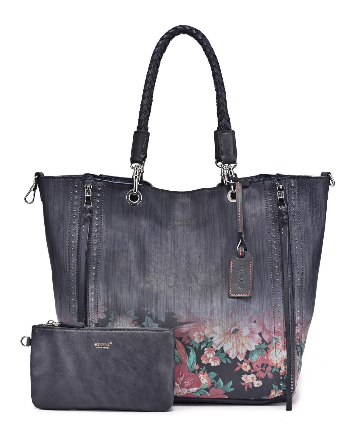 Old Trend Womens Barracuda Hand Painted Clasp Closure Tote Bag Product Image