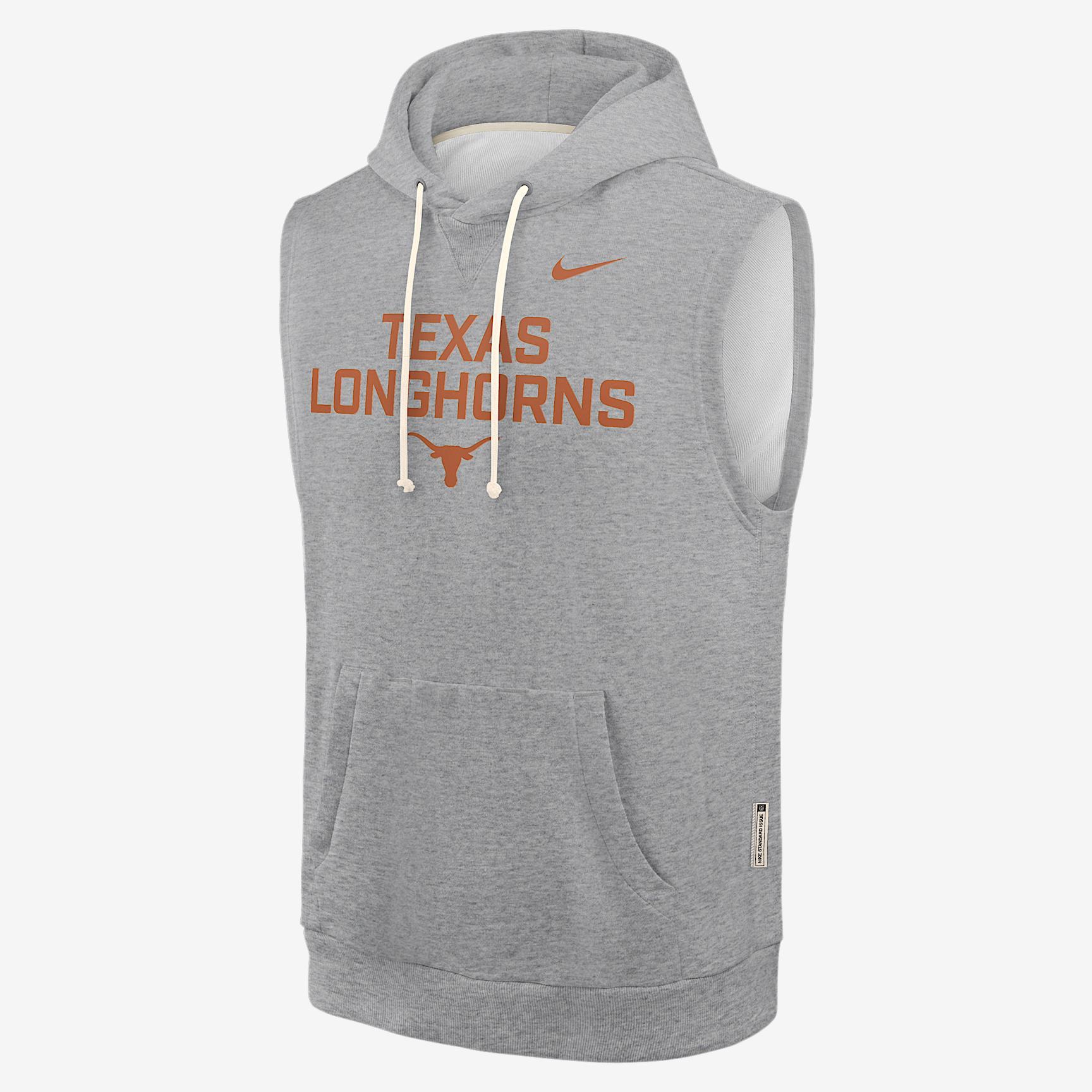 Texas Sideline Men's Nike Dri-FIT College Sleeveless Pullover Hoodie Product Image