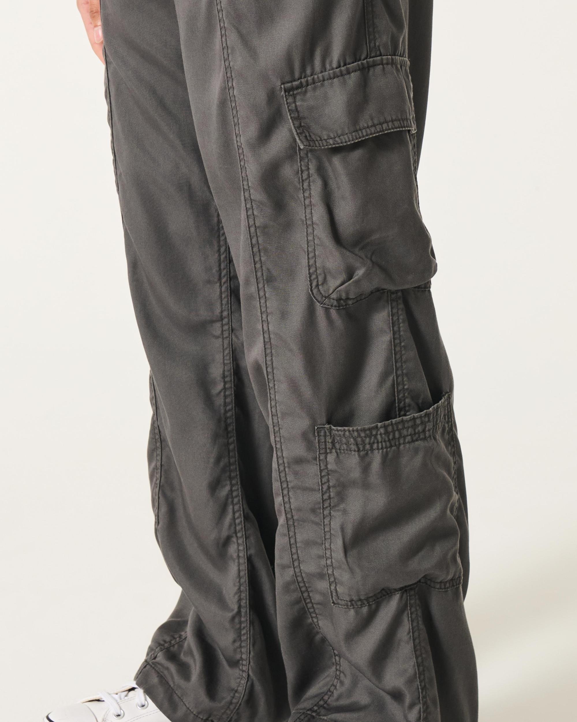 High-Rise Tencel Baggy Cargo Pants Product Image