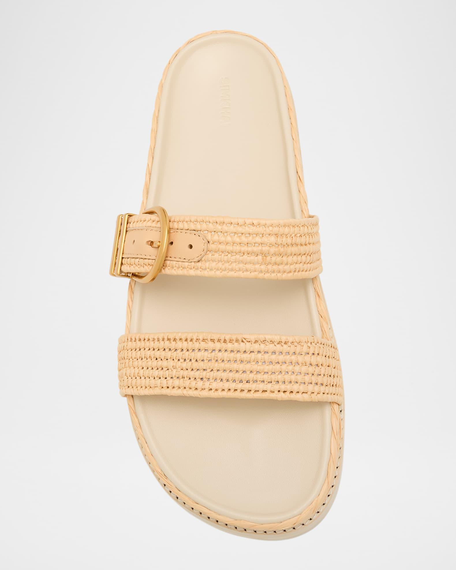 Aida Raffia Double Band Sporty Sandals Product Image