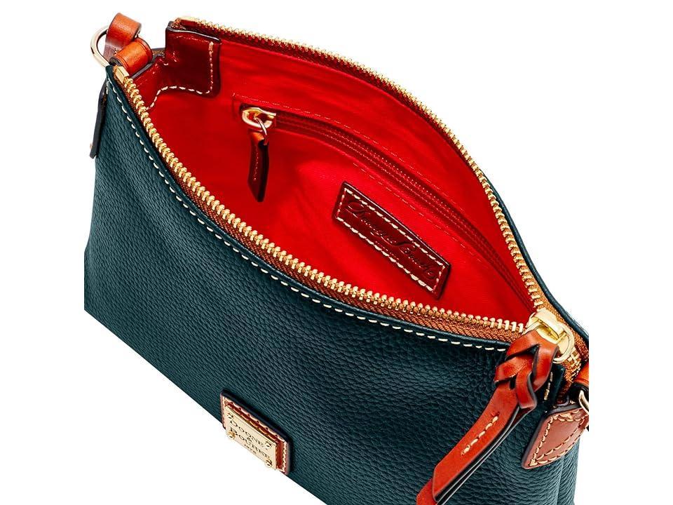 Dooney & Bourke Womens Pebble Grain Leather Crossbody Pouchette Bag in Slate Product Image