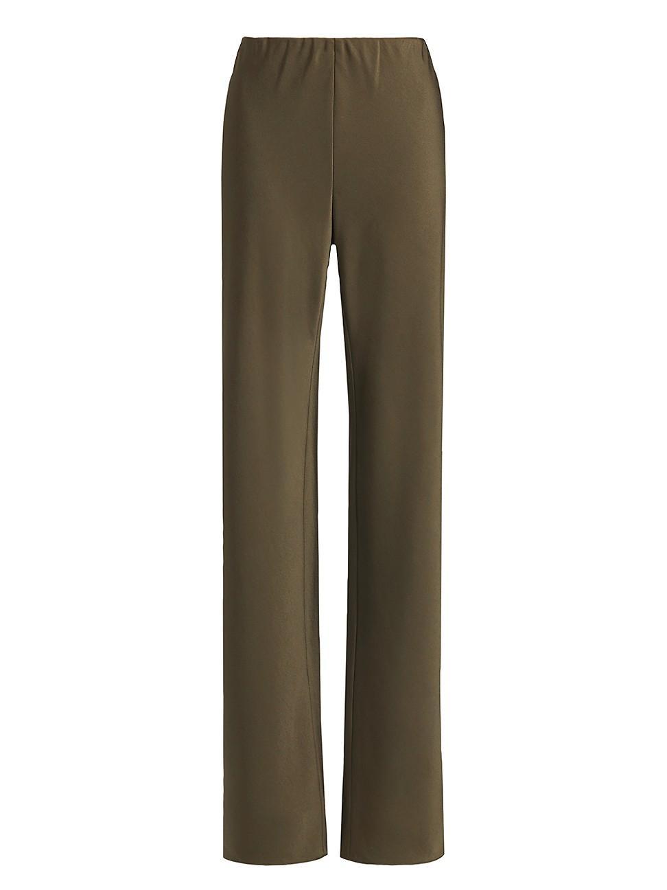 Fluid Bias-Cut Crushed Satin Pants Product Image