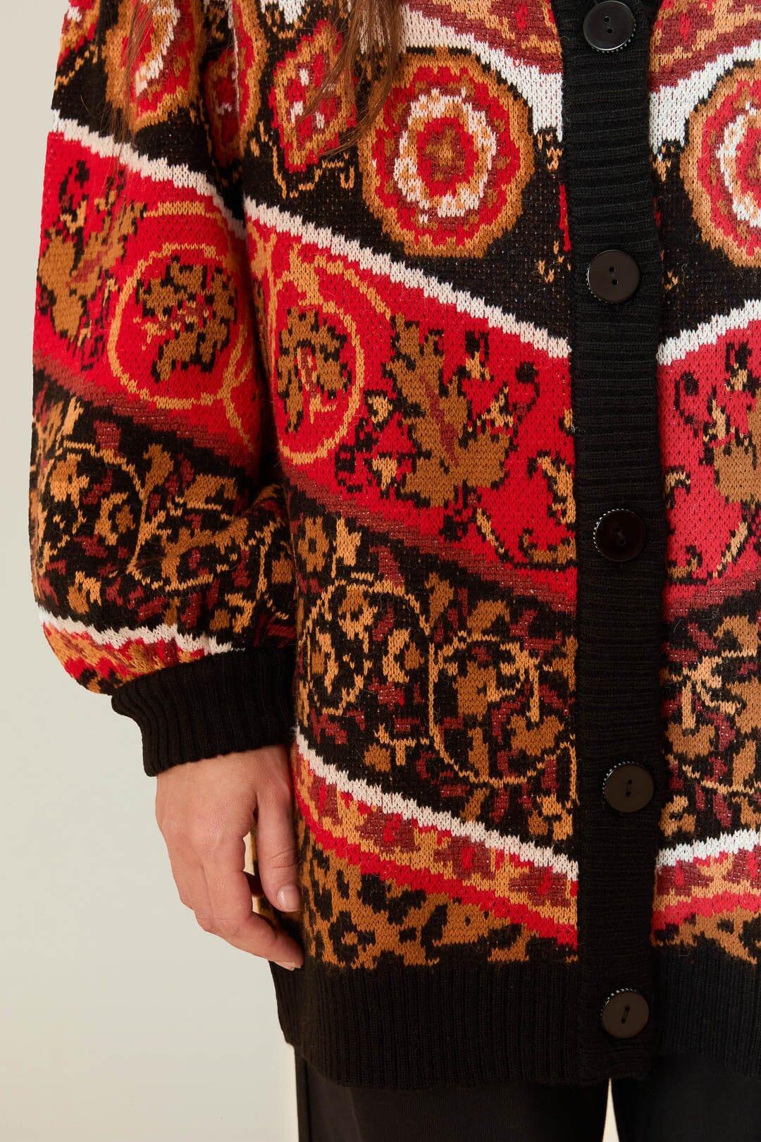 Cream Ainika Tiles Knit Cardigan, AINIKA TILES CREAM / S Product Image