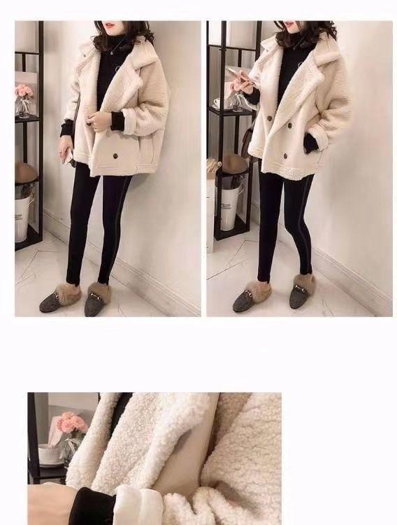 Fleece-Lined Double-Breasted Jacket Product Image
