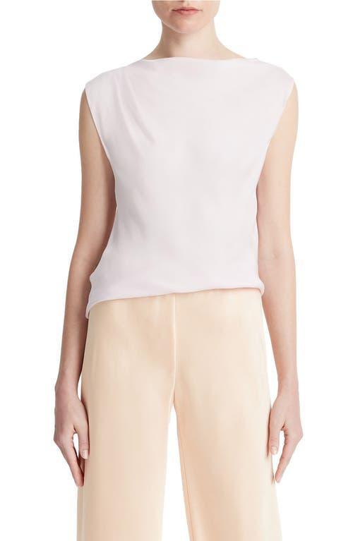 Asymmetric Drape Cap-Sleeve Blouse Product Image
