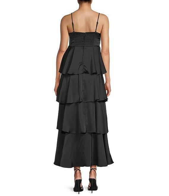 Dear Moon Twist Front Tiered Midi Dress Product Image