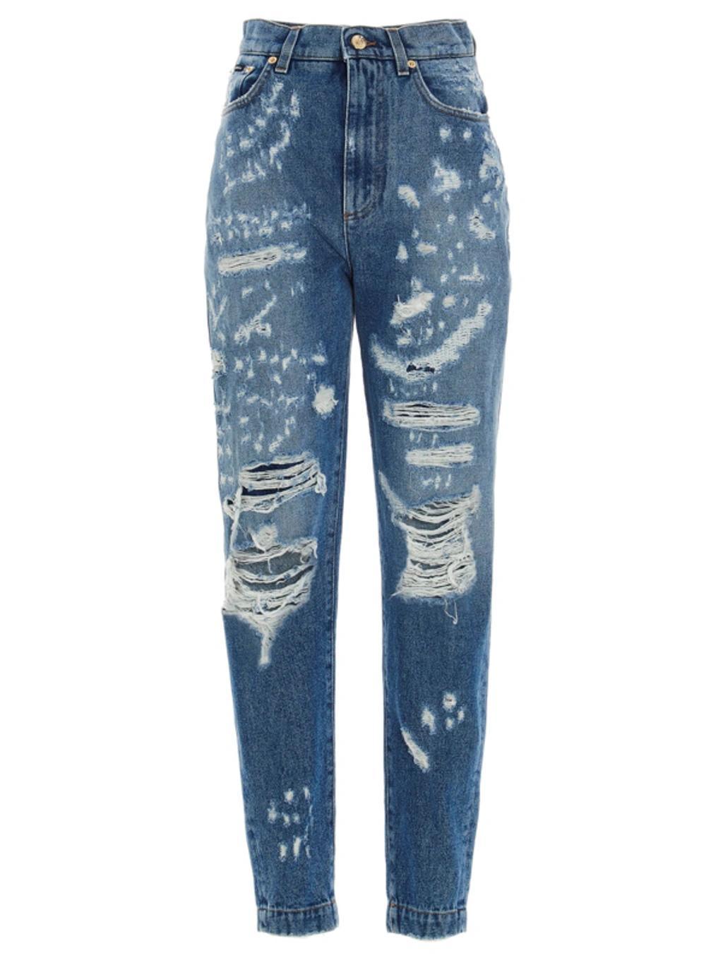Distressed High-rise Skinny Jeans In Light Wash Product Image