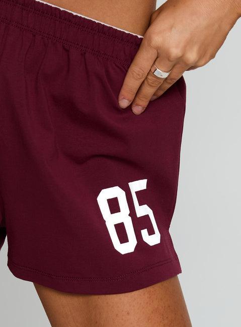 ASU Soffee Shorts Maroon Product Image
