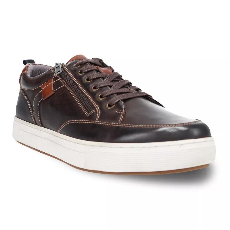 Propet Karsten Men's Leather Sneakers, Size: 9 XW, Brown Product Image