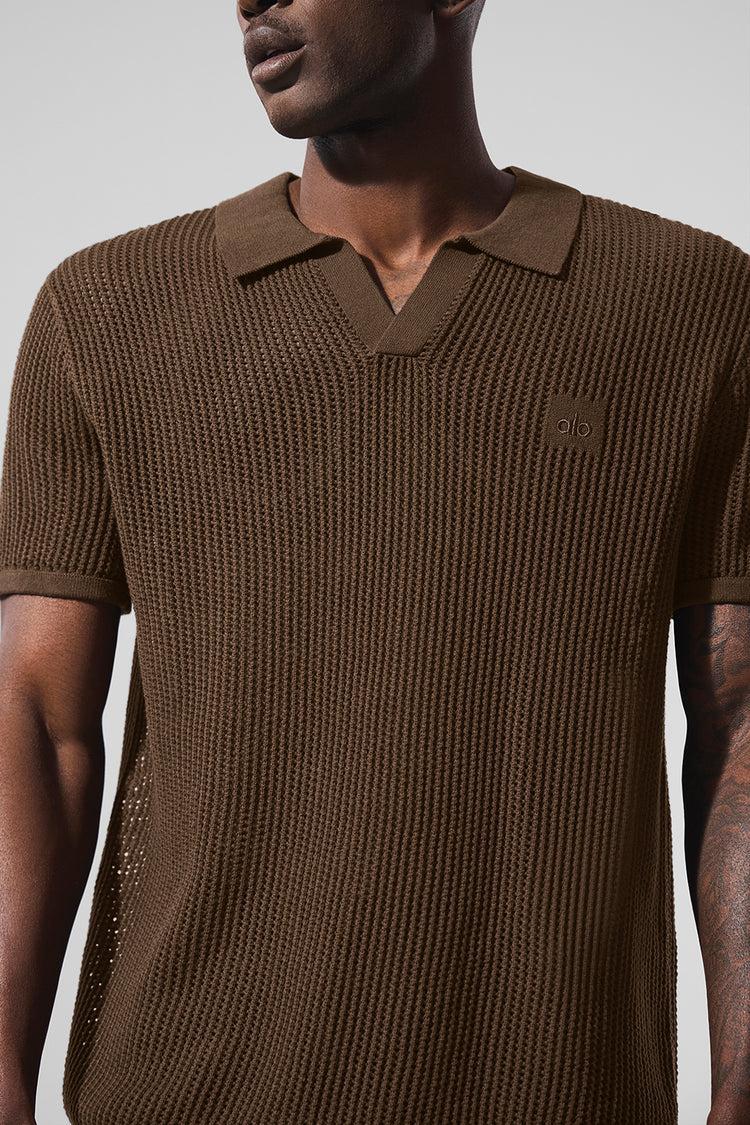 Open-Knit Polo - Espresso Product Image