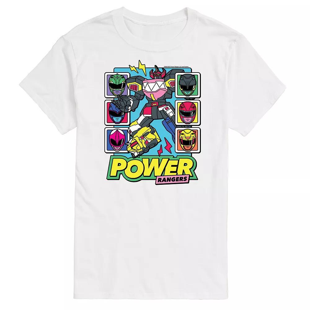Big & Tall Power Rangers Zord Heads Graphic Tee, Mens Blue Product Image