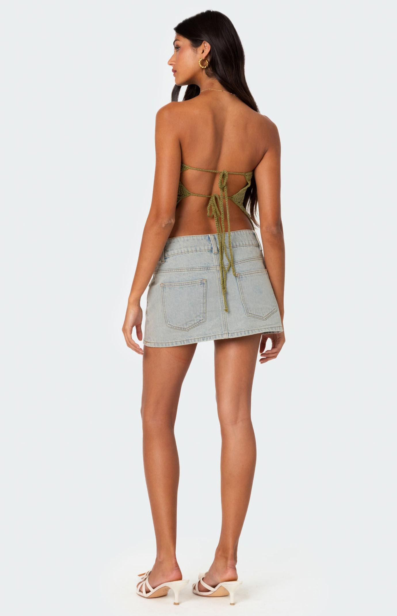 Edikted Women's Niki Crochet Tube Top Product Image