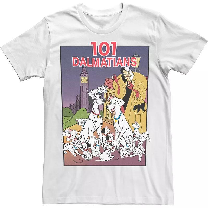Disney's 101 Dalmatians Men's Group Shot VHS Cover Tee, Size: Large, White Product Image