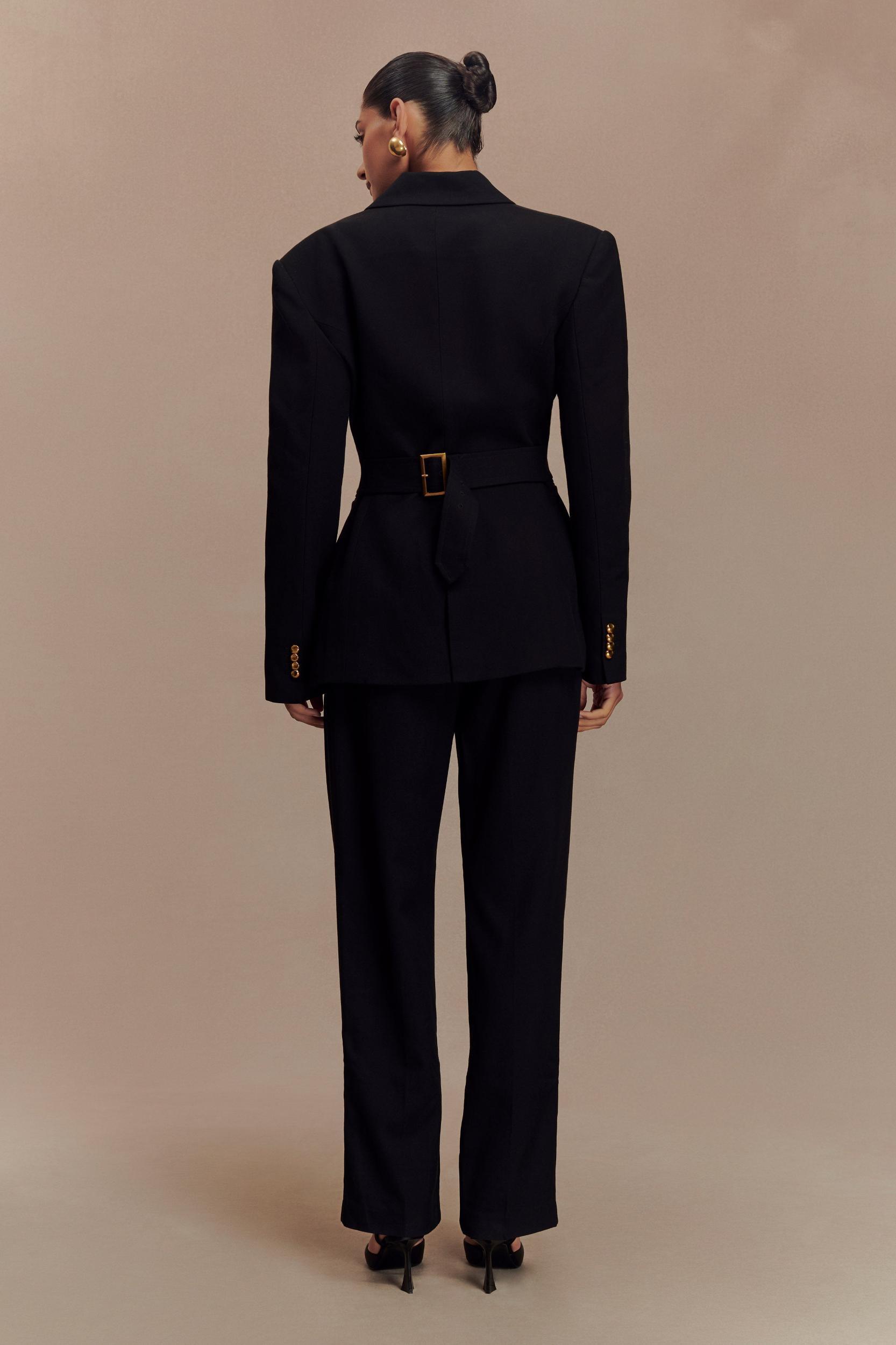 Penelope Pleated High Waisted Pants - Chocolate Product Image