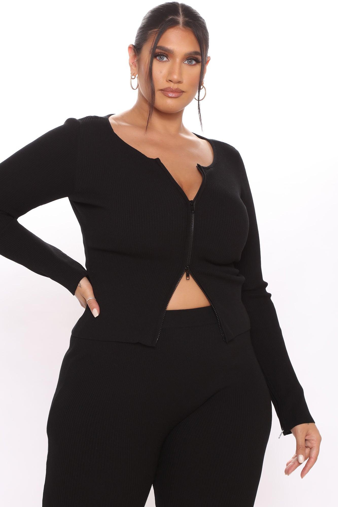 Wrong Way Sweater Pant Set - Black Female Product Image