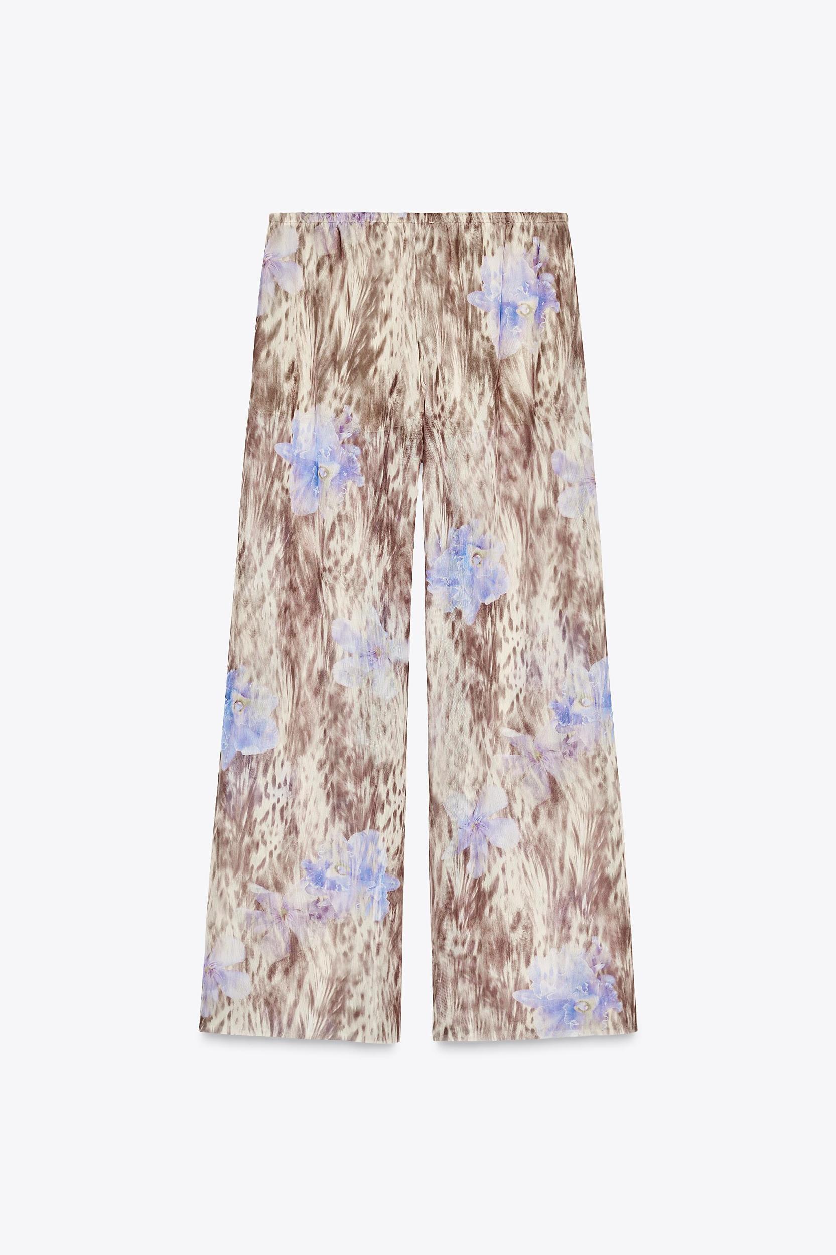 PRINTED TULLE PANTS Product Image