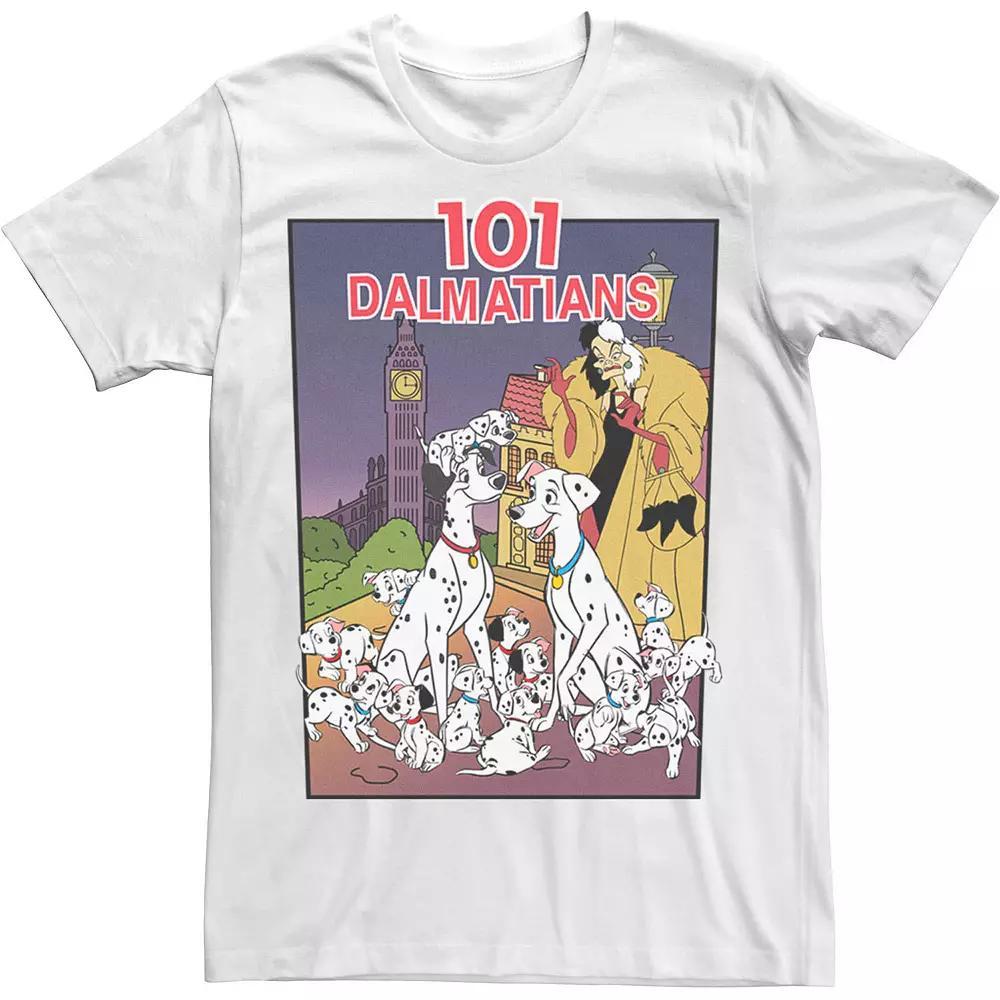 Disney's 101 Dalmatians Men's Group Shot VHS Cover Tee, Size: Large, White Product Image