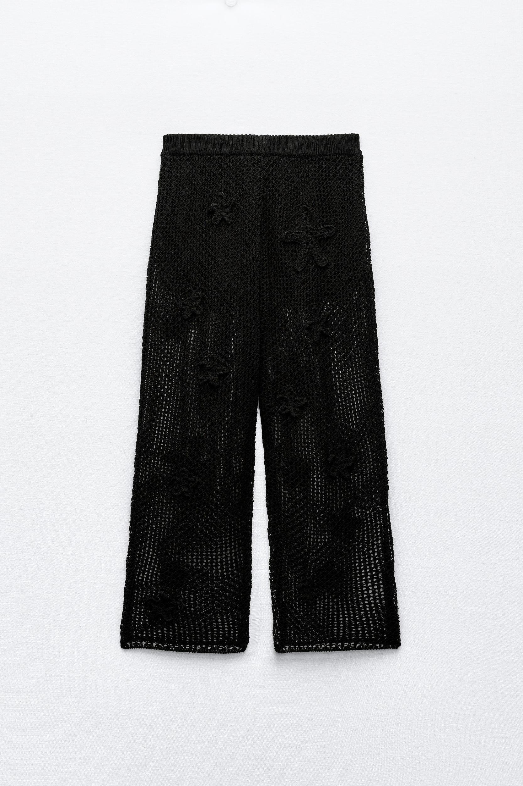 WIDE LEG KNIT PANTS Product Image