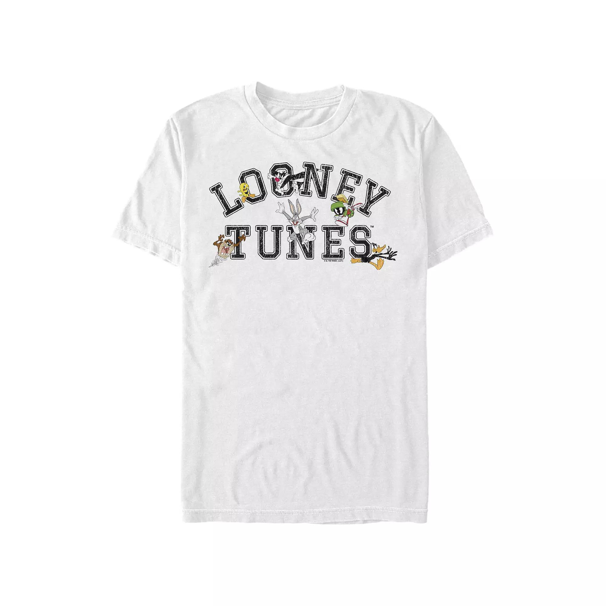 Big & Tall Looney Tunes Happy Group Graphic Tee, Men's, Size: 4XB, White Product Image