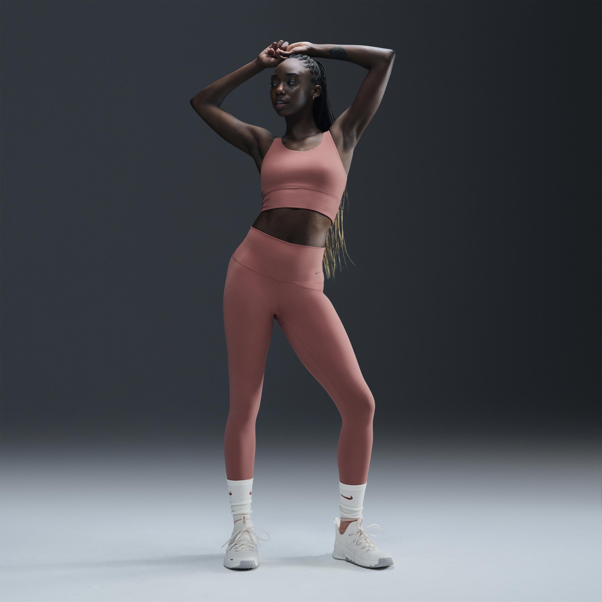 Nike Women's Zenvy Rib Light-Support Padded Longline Sports Bra Product Image