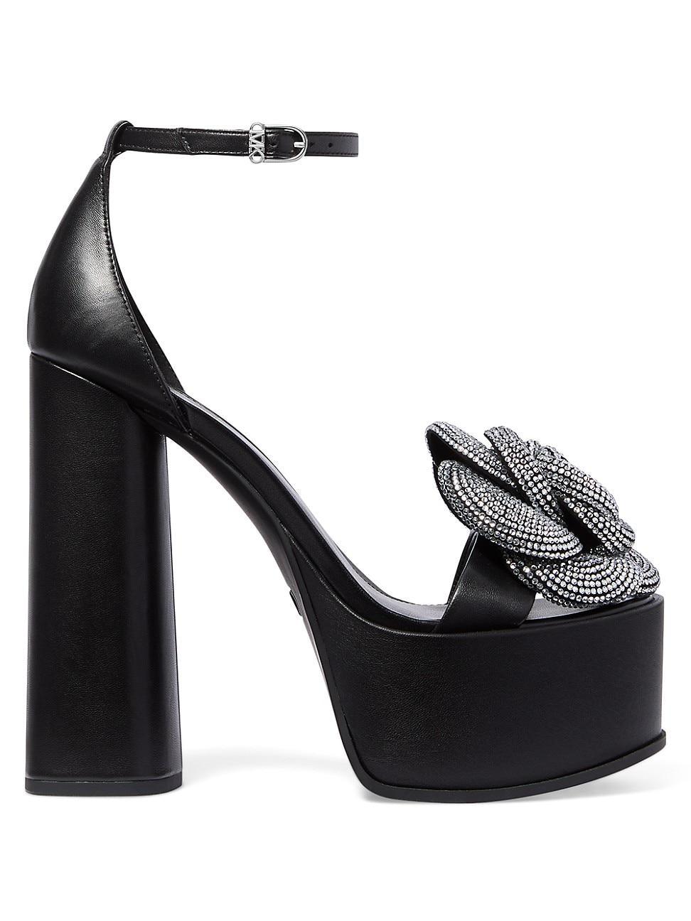 Michael Kors Womens Elodie Flower Embellished Platform Sandals Product Image