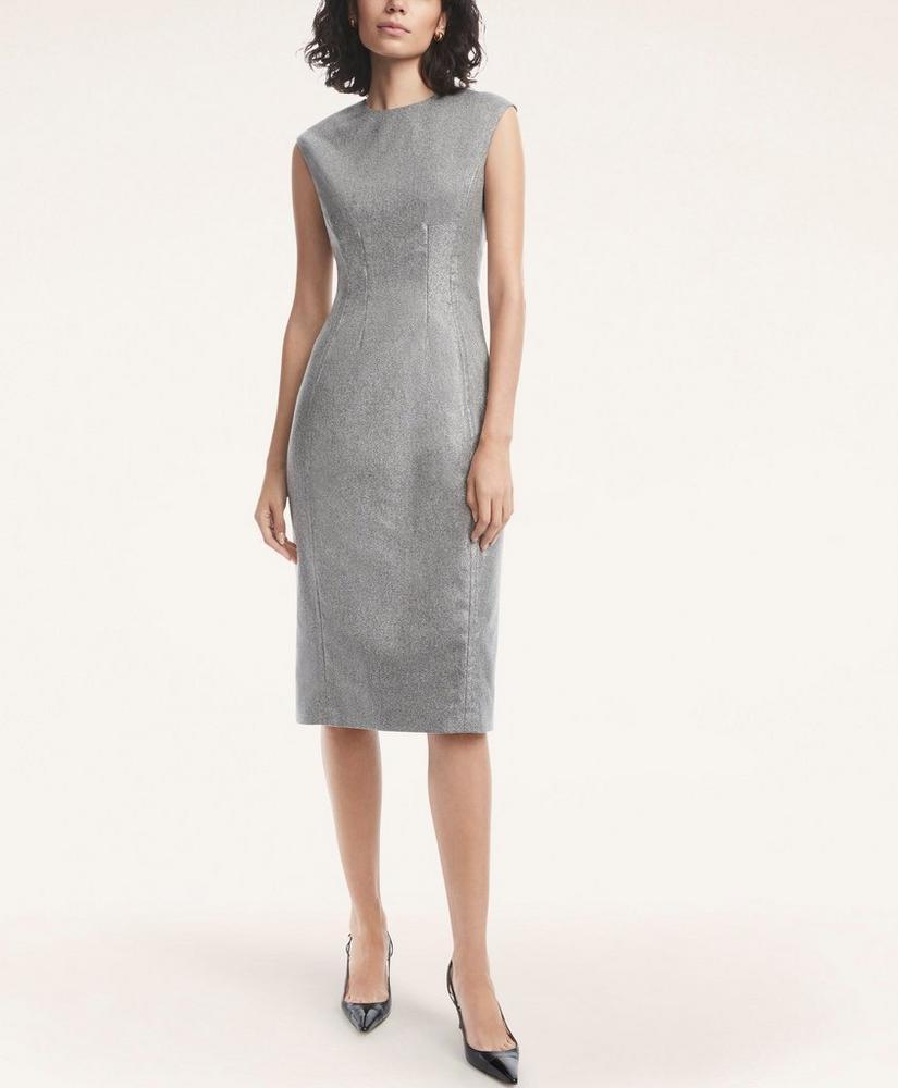 Flannel Metallic Sheath Dress Product Image