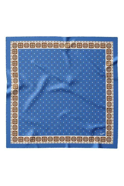 Elizabetta Bergamo - Hand Rolled Silk Neckerchief for Men in Blue at Nordstrom Product Image