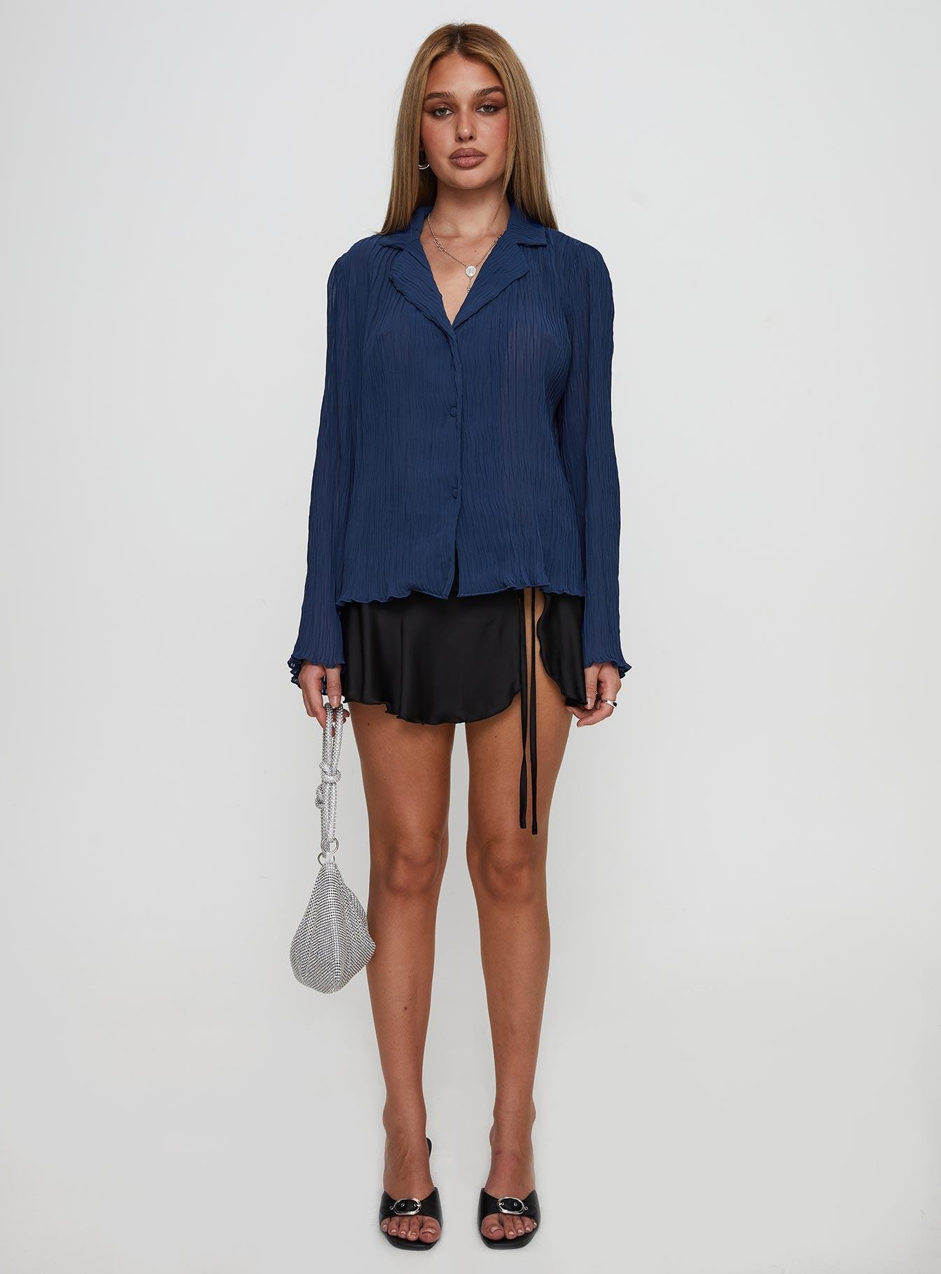 Selma Shirt Navy Product Image