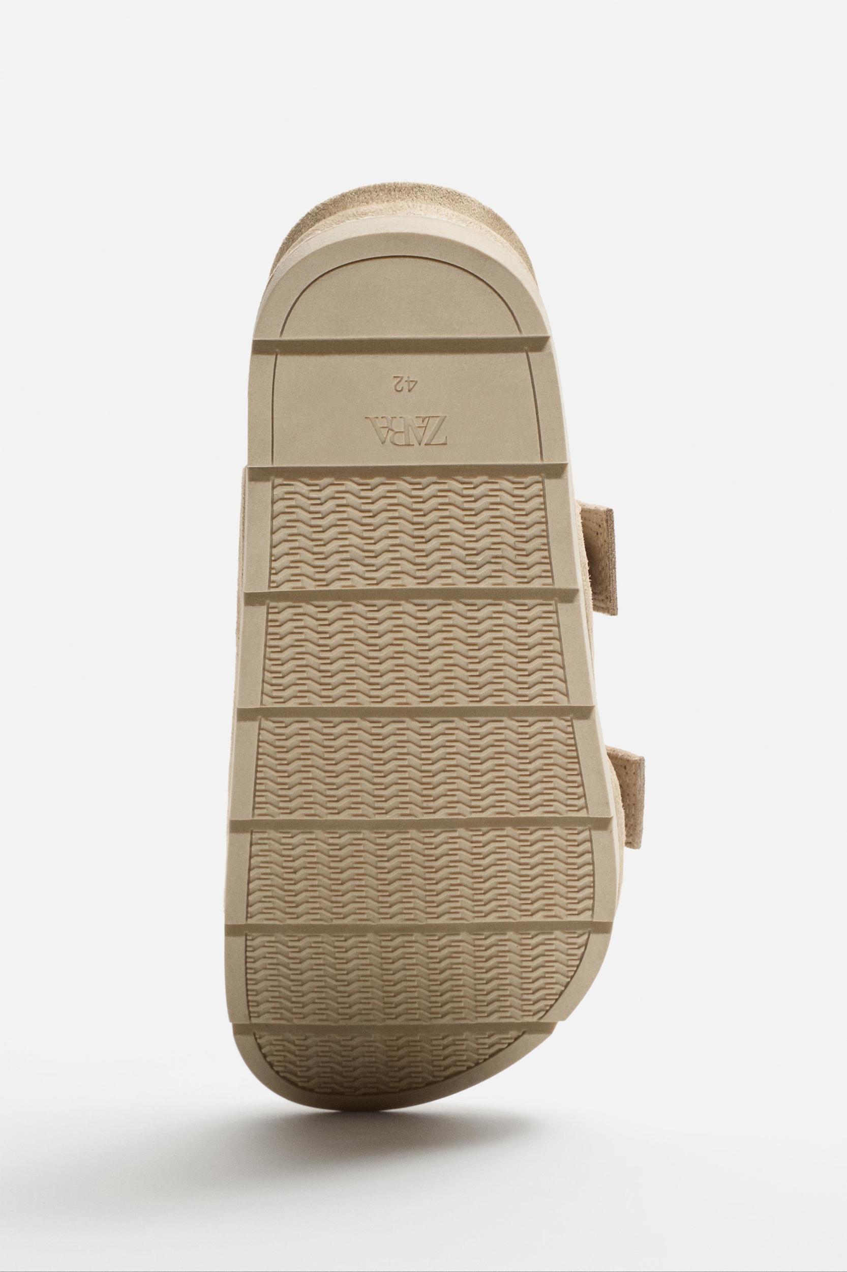 DOUBLE STRAP LEATHER SANDALS Product Image