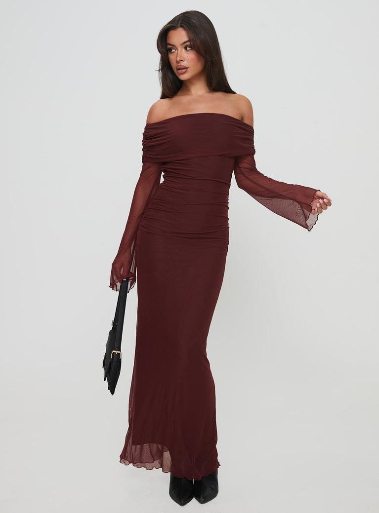 Consideration Maxi Dress Chocolate Product Image