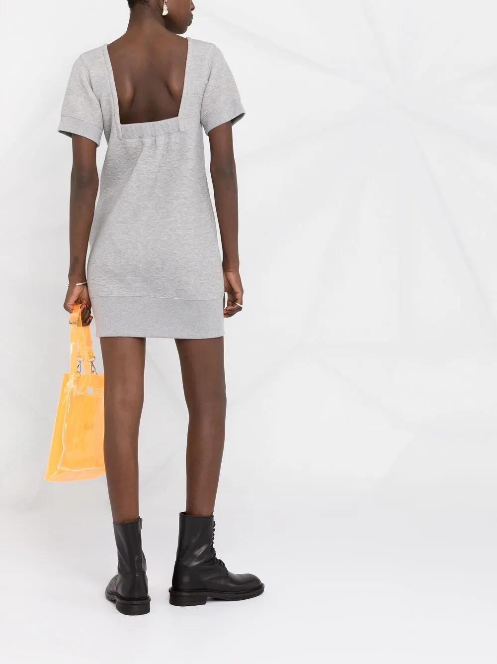 SACAI Contrast Chest Pocket Mini Dress In Grey Product Image