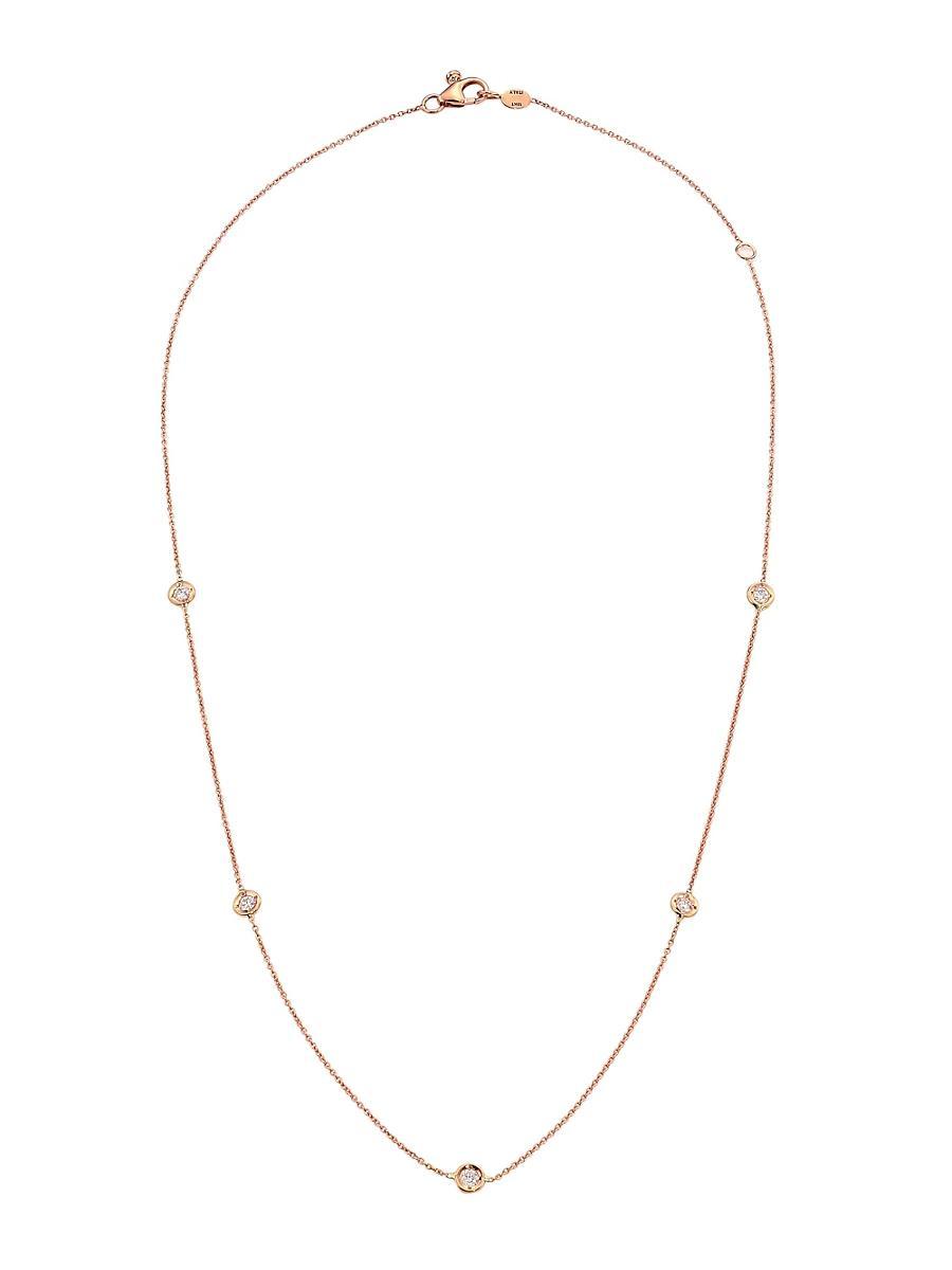 Womens Diamond By The Inch 18K Rose Gold & Diamond 5-Station Necklace/18 Product Image