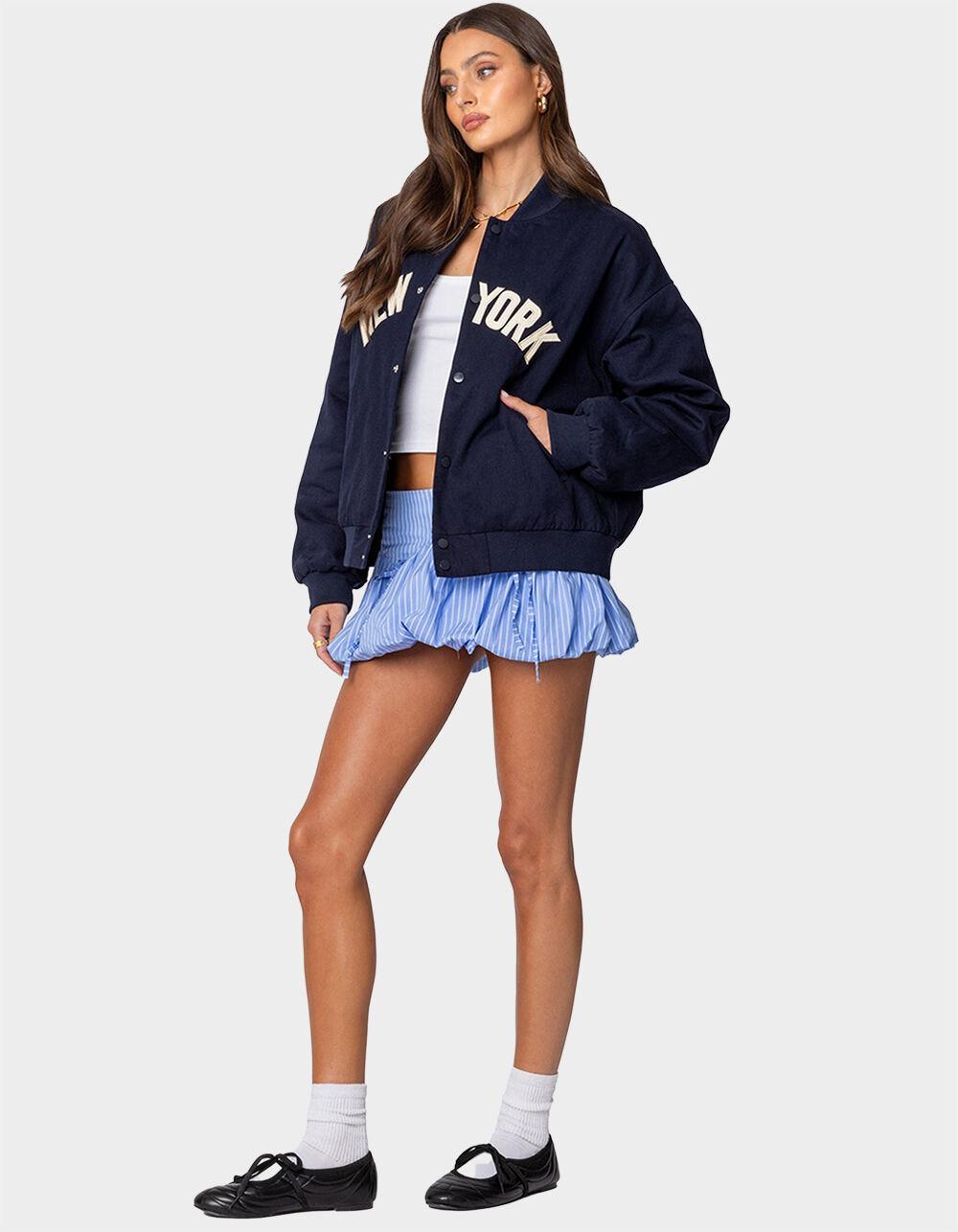 EDIKTED Big Apple Oversized Bomber Jacket Product Image